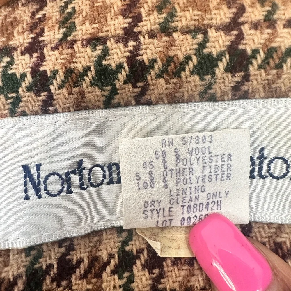 Norton McNaughton Textured‎ Wool Blend Fabric Blazer Size 14